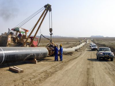 Pipeline construction in Azerbaijan