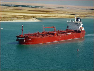 Oil tanker in Suez Canal