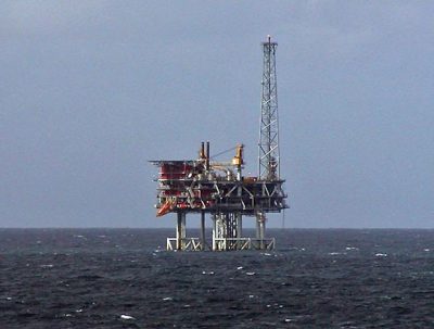 Oil Platform in the North Sea